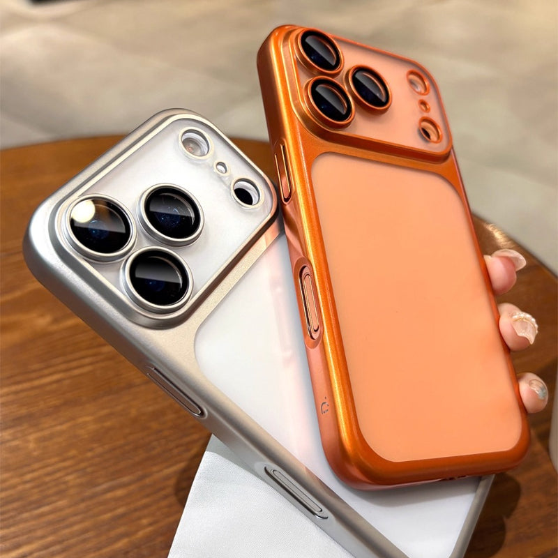 Luxurious Ultra-Thin Hard PC Glossy Transparent Phone Cases, Lens Membrane Protection, for Iphone 17 Air 16 15 14 13 Pro Max, Universal Male And Female Lens Back Cover, Anti-Shock Protection, Hard PC Cases, Lens Protection, M