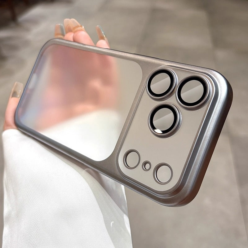 Luxurious Ultra-Thin Hard PC Glossy Transparent Phone Cases, Lens Membrane Protection, for Iphone 17 Air 16 15 14 13 Pro Max, Universal Male And Female Lens Back Cover, Anti-Shock Protection, Hard PC Cases, Lens Protection, M