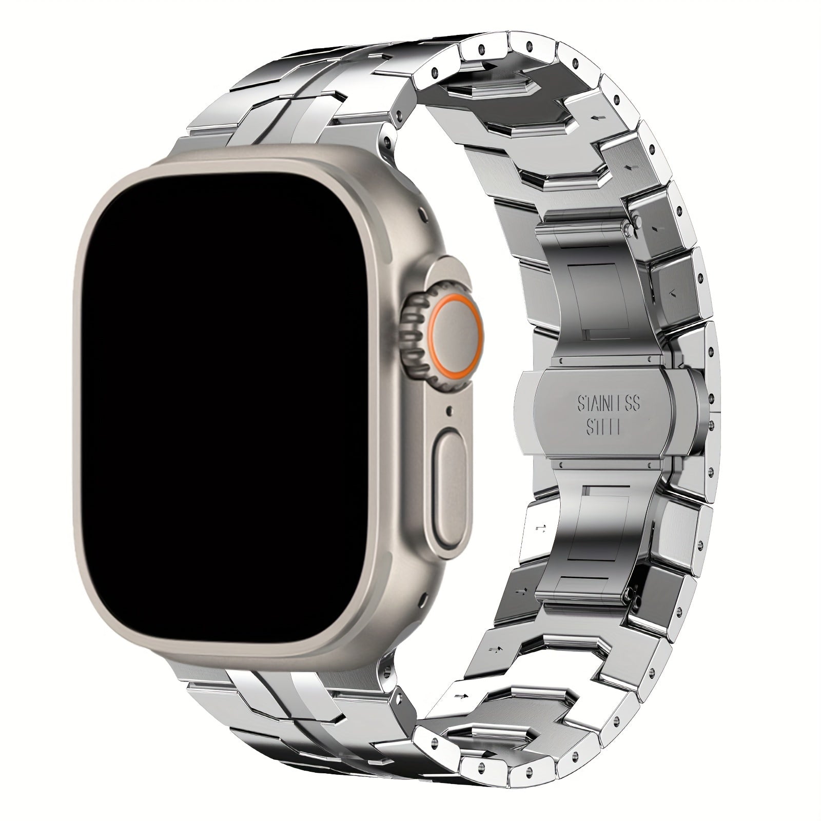 Stainless Steel Band for Apple Watch Band 49mm 45mm 46mm 44mm 42mm 38mm 40mm 41mm for Men, Metal Watch Bands for iWatch for Apple Watch Ultra/Ultra 2 SE Series 10 9 8 7 6 5 4 3 2 1 Women Mens Stainless Steel Strap Wristband