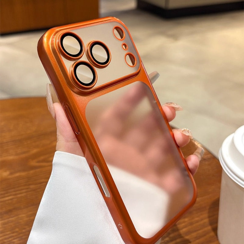 Luxurious Ultra-Thin Hard PC Glossy Transparent Phone Cases, Lens Membrane Protection, for Iphone 17 Air 16 15 14 13 Pro Max, Universal Male And Female Lens Back Cover, Anti-Shock Protection, Hard PC Cases, Lens Protection, M