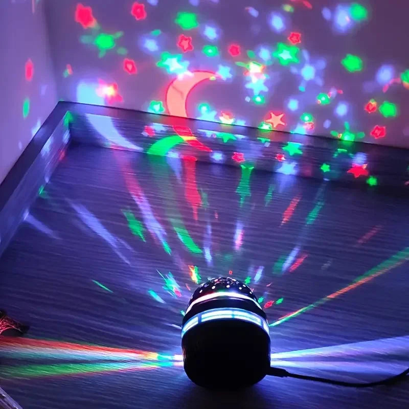 LED Starry Sky Night Lights USB Projector Lamp Magic Ball Moon Star Christmas Lights Home Room Atmosphere Decorations