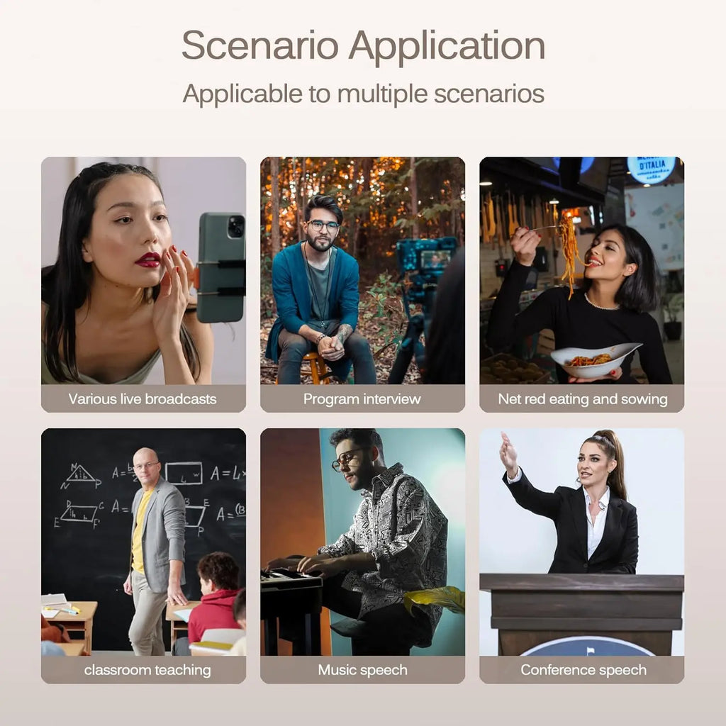 Mini Mic Pro Wireless Microphone for iPhone, iPad, Android, Lavalier Microphone for Video Recording - 2 Pack