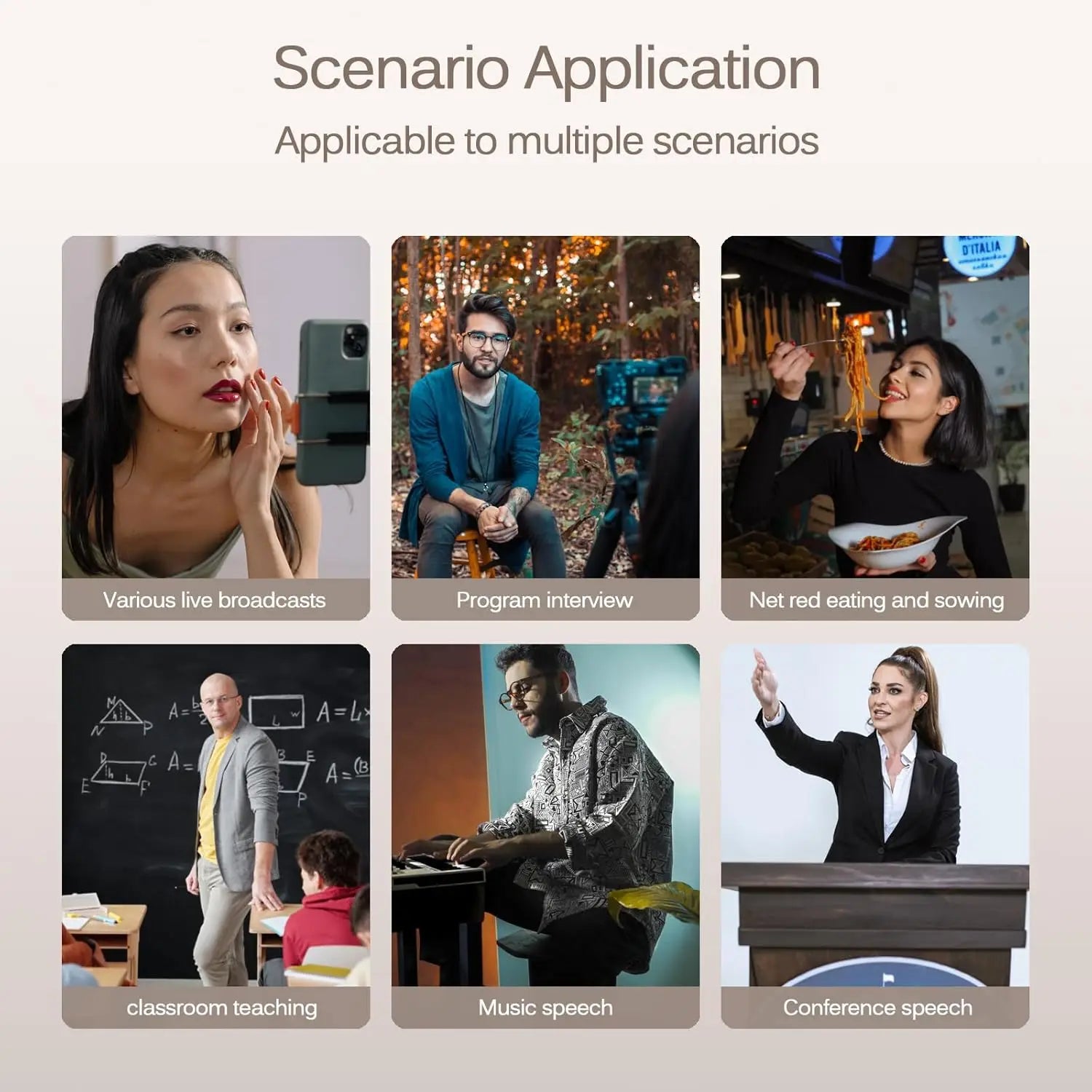 Mini Mic Pro Wireless Microphone for iPhone, iPad, Android, Lavalier Microphone for Video Recording - 2 Pack