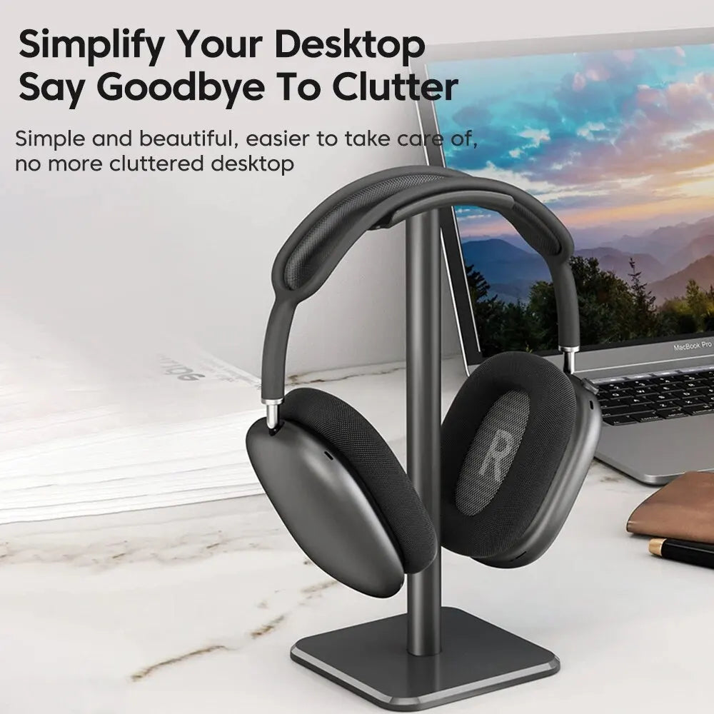 Universal Headphone Stand Aluminuim Alloy Headset Holder for Gaming Earphone Desktop Headphones Support Holder