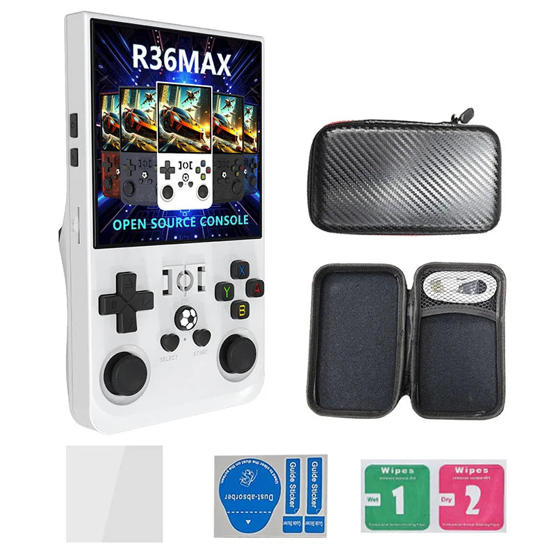 Retro Handheld Game Console Linux System 4.0 Inch IPS Screen Open Source R36MAX Portable Video Player Kids Gift