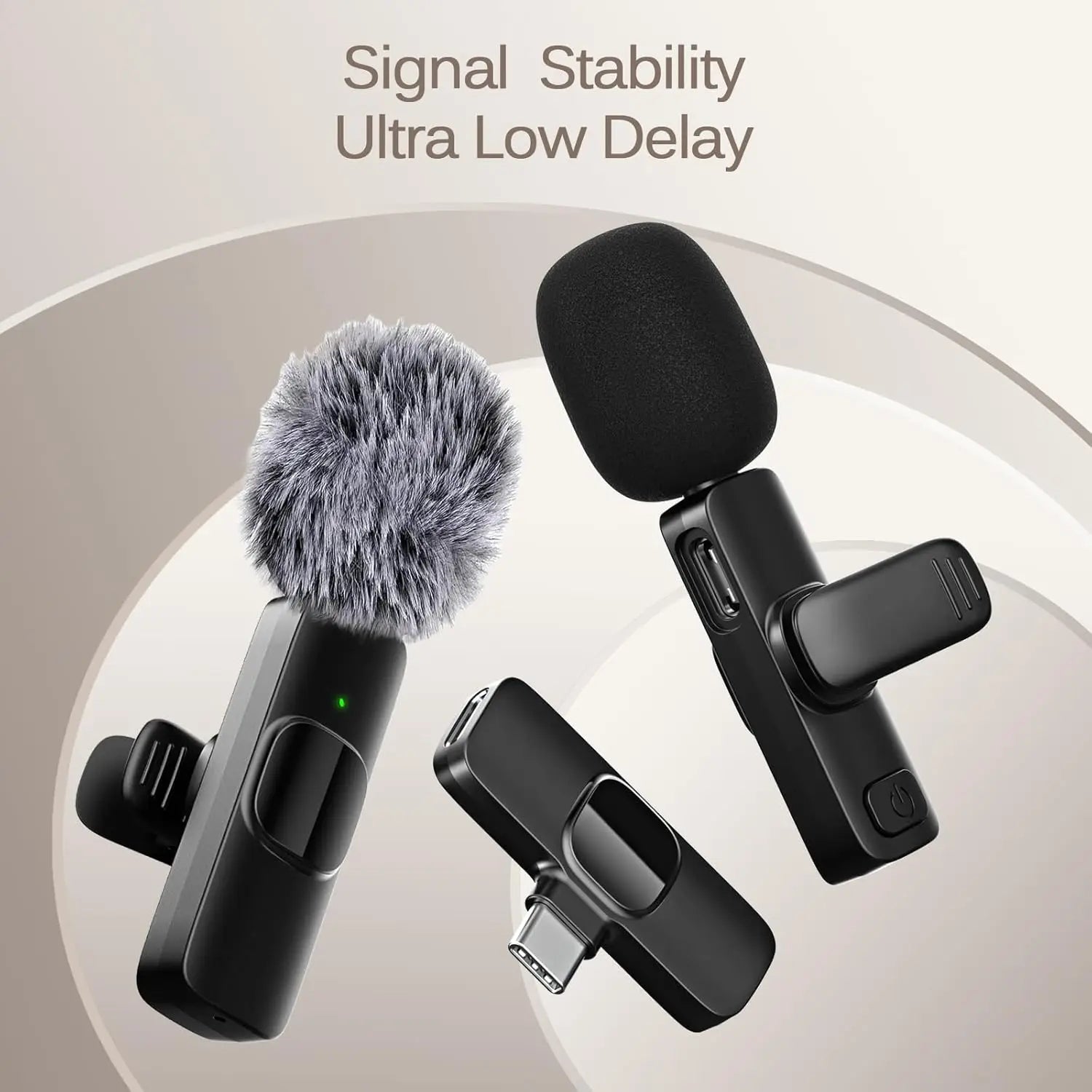 Mini Mic Pro Wireless Microphone for iPhone, iPad, Android, Lavalier Microphone for Video Recording - 2 Pack