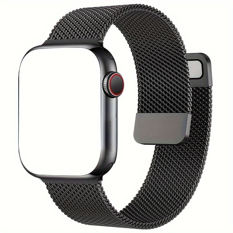 Watch Bands Compatible With Apple Watch Band Series 9, Ultra 2, SE, Ultra 8 7 6 5 4 3 2 1 38mm 40mm 41mm 42mm 44mm 45mm 49mm Women And Men, Stainless Steel Mesh Loop Magnetic Clasp Replacement For Apple Watch