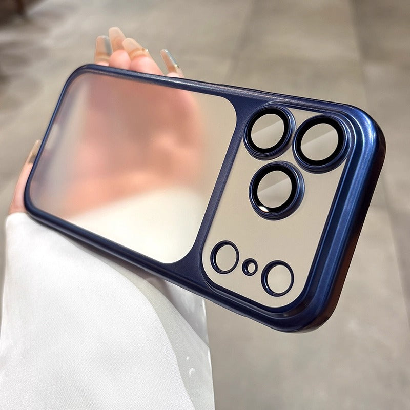 Luxurious Ultra-Thin Hard PC Glossy Transparent Phone Cases, Lens Membrane Protection, for Iphone 17 Air 16 15 14 13 Pro Max, Universal Male And Female Lens Back Cover, Anti-Shock Protection, Hard PC Cases, Lens Protection, M