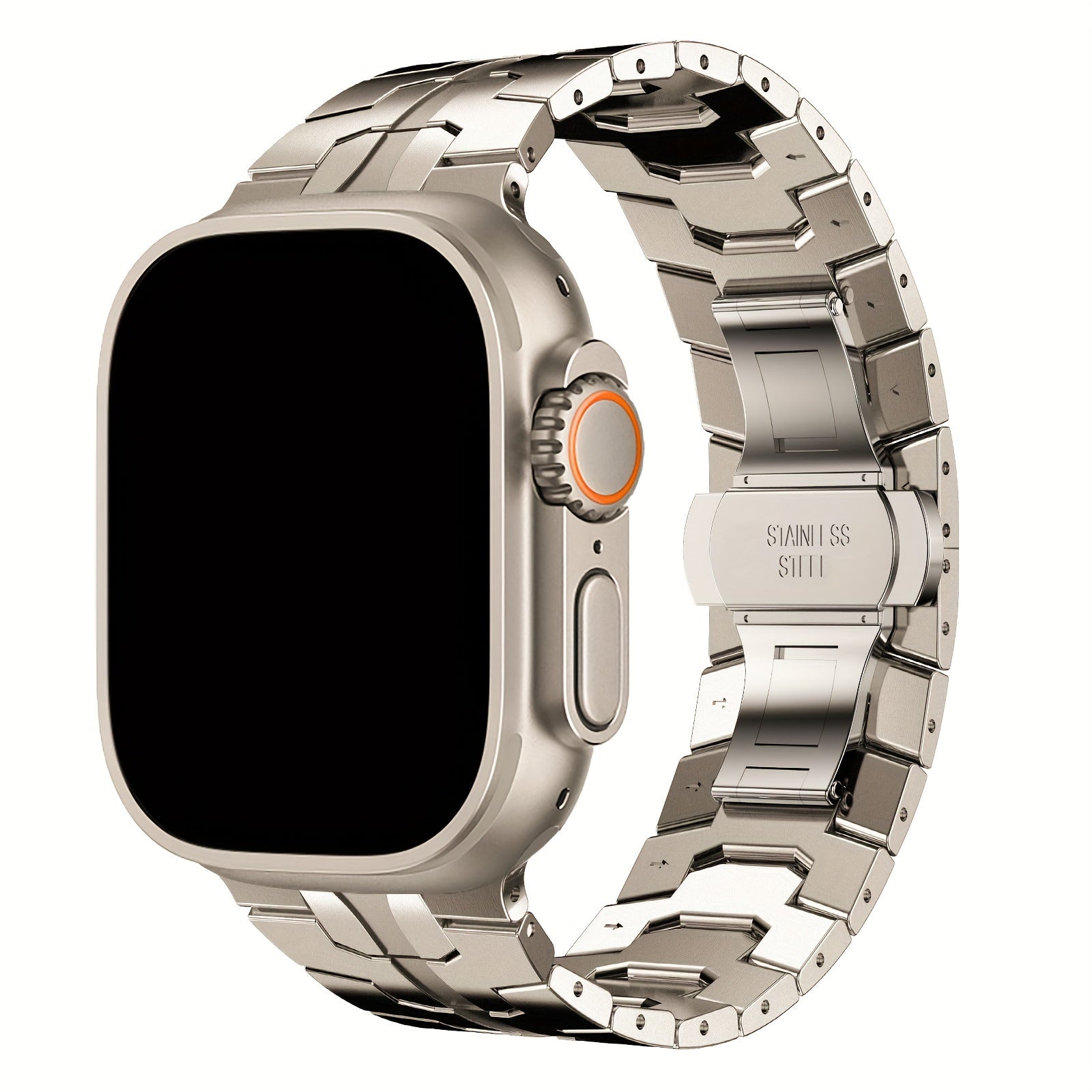 Stainless Steel Band for Apple Watch Band 49mm 45mm 46mm 44mm 42mm 38mm 40mm 41mm for Men, Metal Watch Bands for iWatch for Apple Watch Ultra/Ultra 2 SE Series 10 9 8 7 6 5 4 3 2 1 Women Mens Stainless Steel Strap Wristband